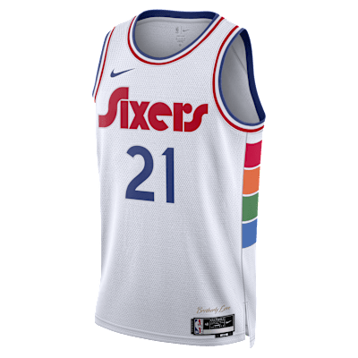 Nike Philadelphia 76ers Joel Embiid 21 Royal deals Swingman Jersey Size XL 864501-497